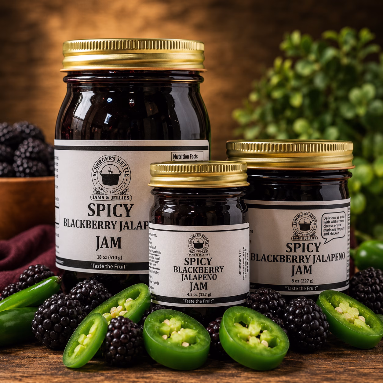 Spicy Blackberry Jalapeno Jam