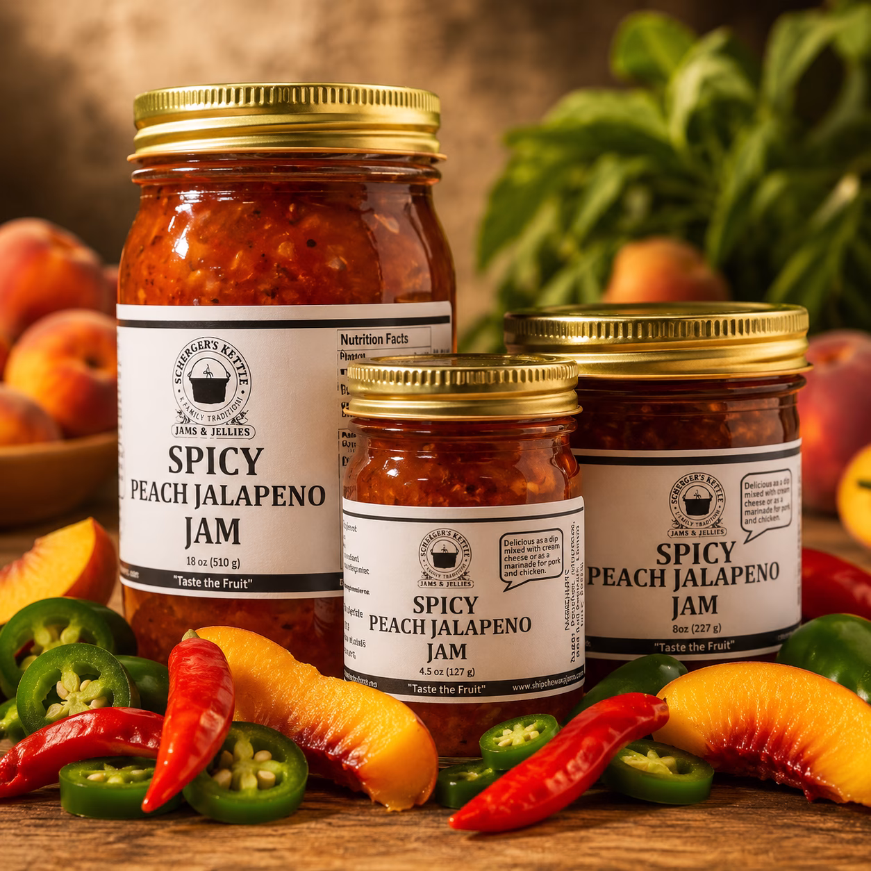 Spicy Peach Jalapeno Jam