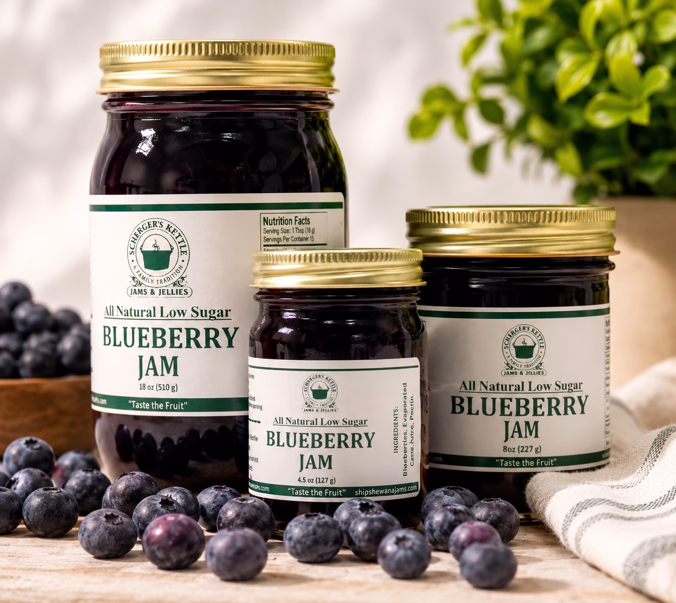 All Natural Low Sugar Blueberry Jam