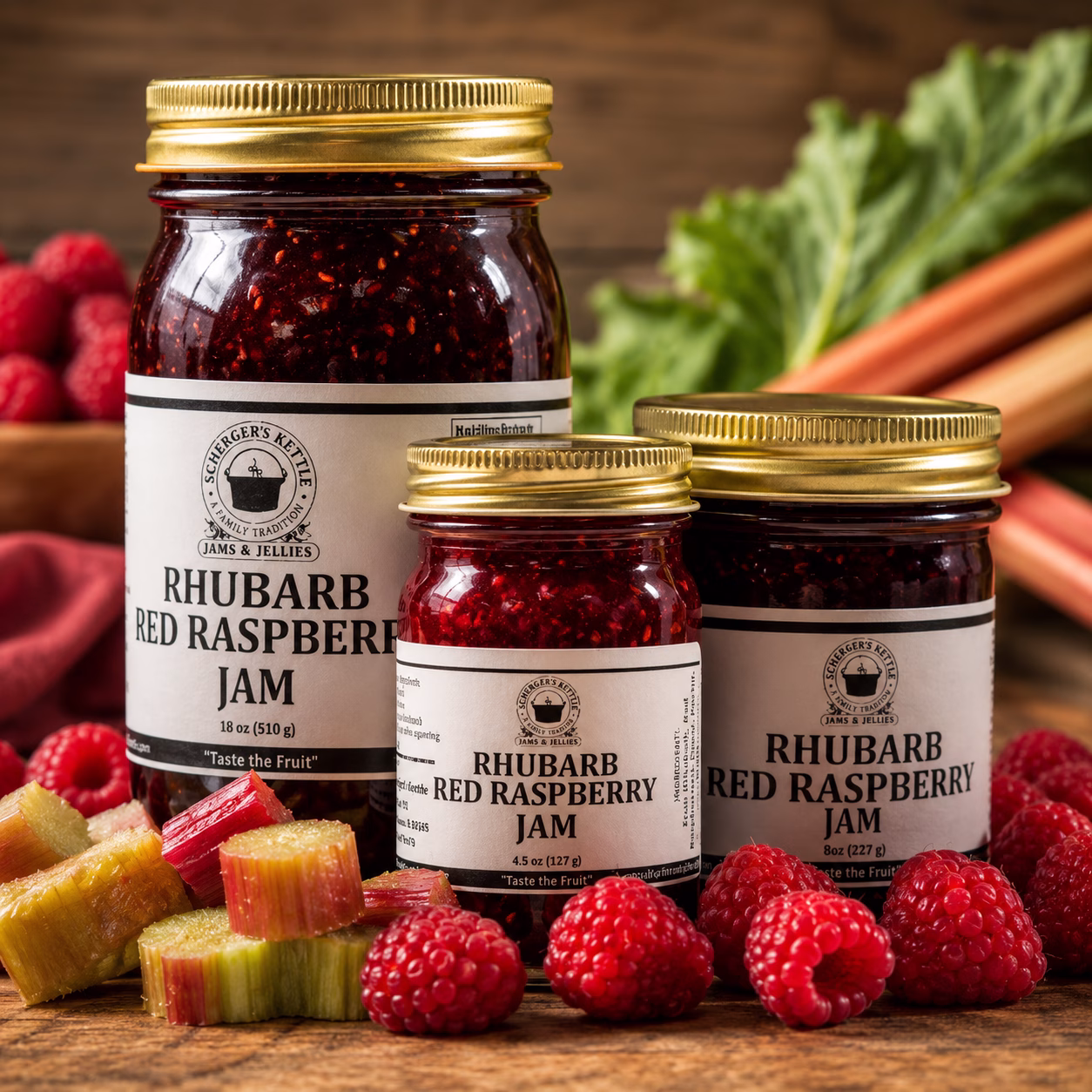 Rhubarb Red Raspberry Jam